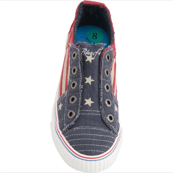 Blowfish Ladies Bettie Navy Star Print Slip on sneakers - Picture 2 of 10
